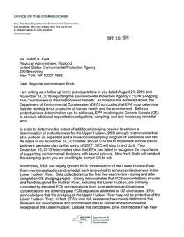 Letter to EPA Regarding Five Year Review of Hudson River PCB