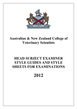 Australian & New Zealand College of Veterinary Scientists HEAD