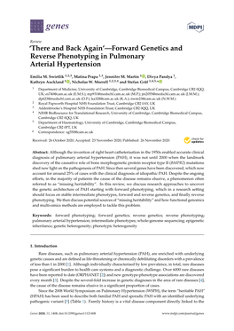 Forward Genetics and Reverse Phenotyping in Pulmonary Arterial Hypertension