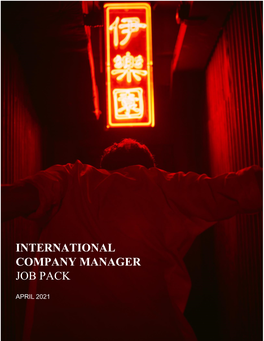 International Company Manager Job Pack