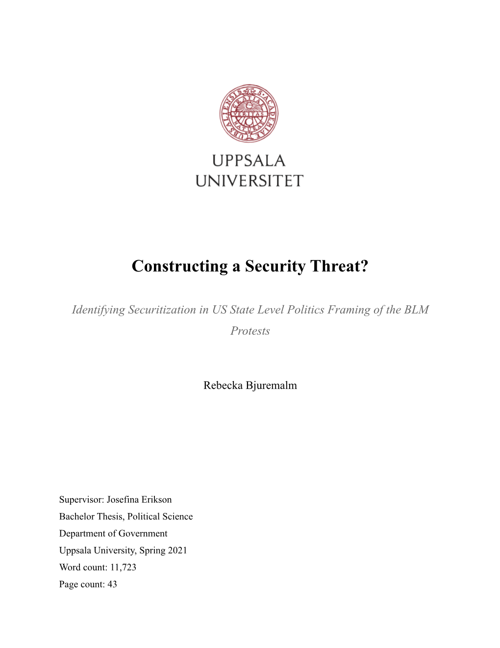 Constructing a Security Threat?