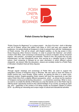 Polish Cinema for Beginners