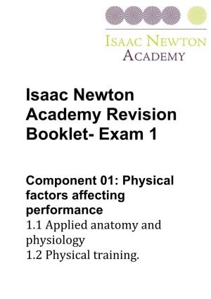 Isaac Newton Academy Revision Booklet- Exam 1