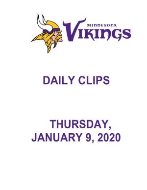 Daily Clips Thursday, January 9, 2020