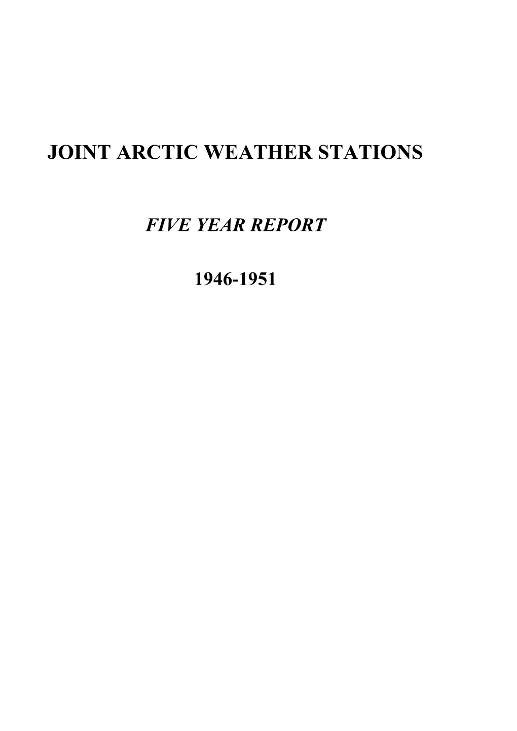 United States Arctic Weather Station Programme