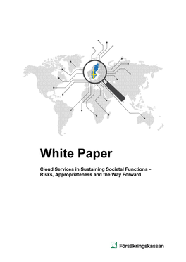 White Paper – Cloud Services in Sustaining Societal Functions
