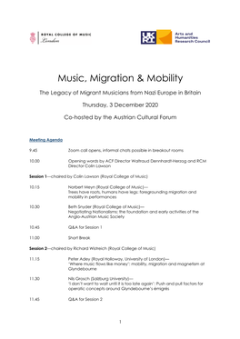 Music, Migration & Mobility