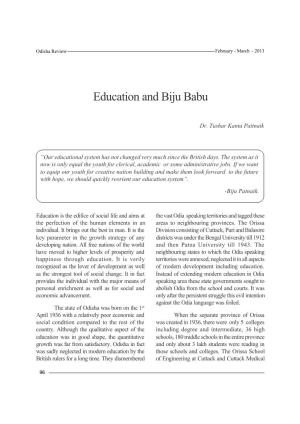 Education and Biju Babu