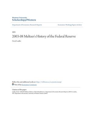 2003-08 Meltzer's History of the Federal Reserve David Laidler