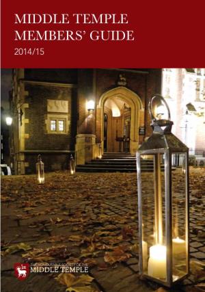 Middle Temple Members' Guide