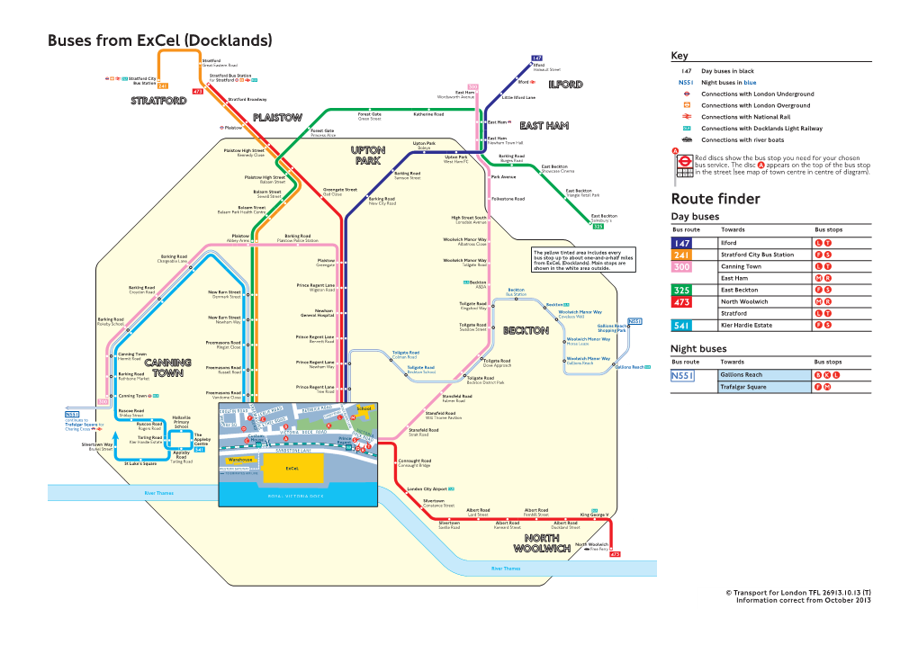 Buses from Excel (Docklands)