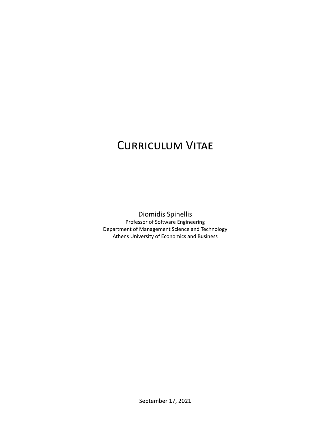 Curriculum Vitae