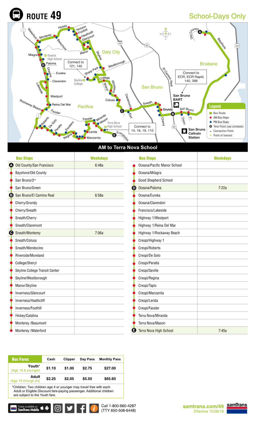 ROUTE 49 School-Days Only