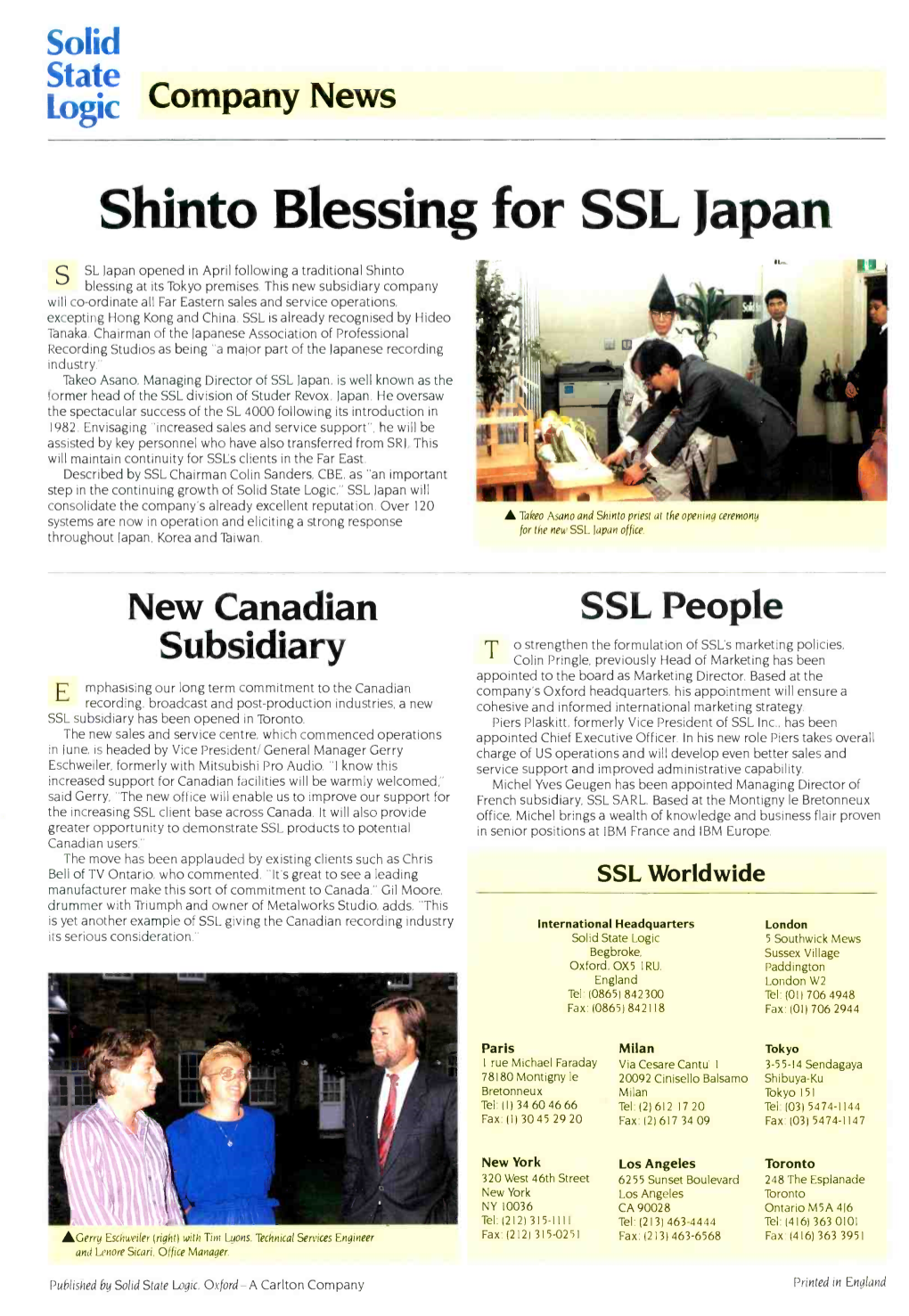 Shinto Blessing for SSL Japan