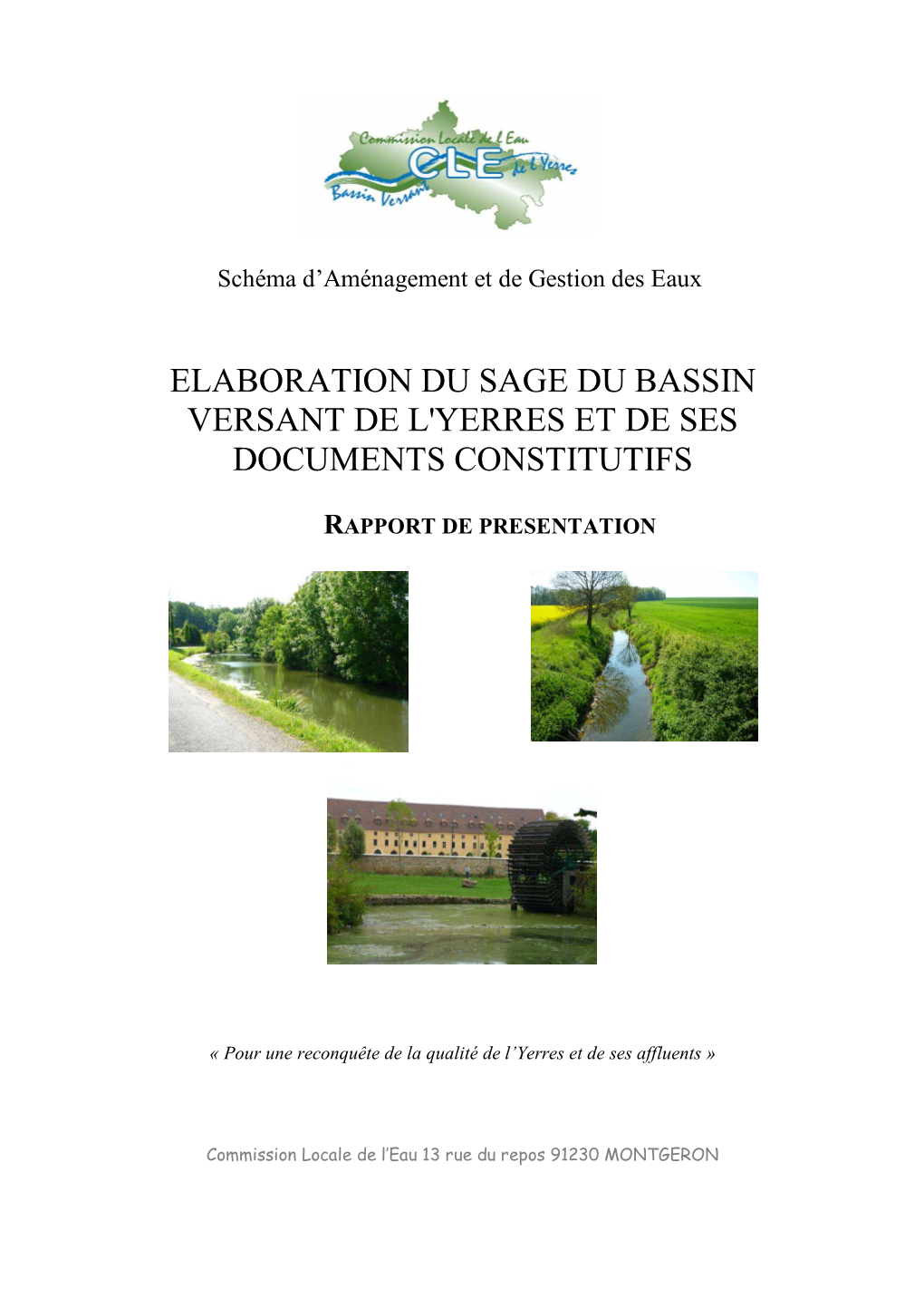 Rapport De Présentation SAGE Yerres