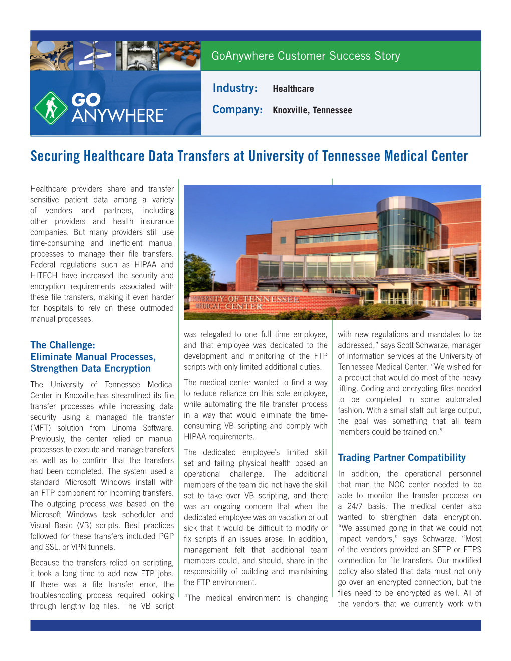 Securing Healthcare Data Transfers at University of Tennessee Medical Center