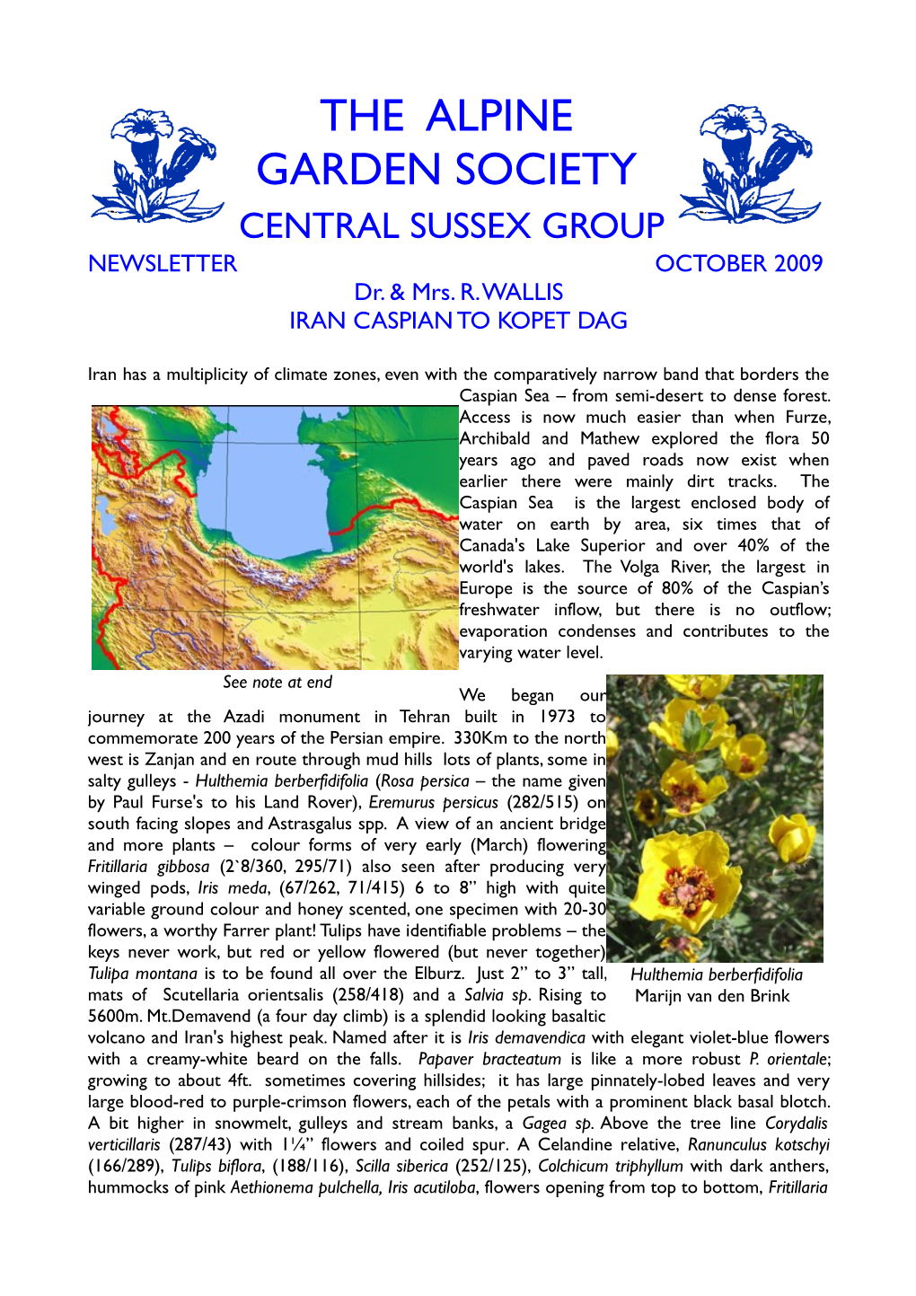 October 2009 Newsletter