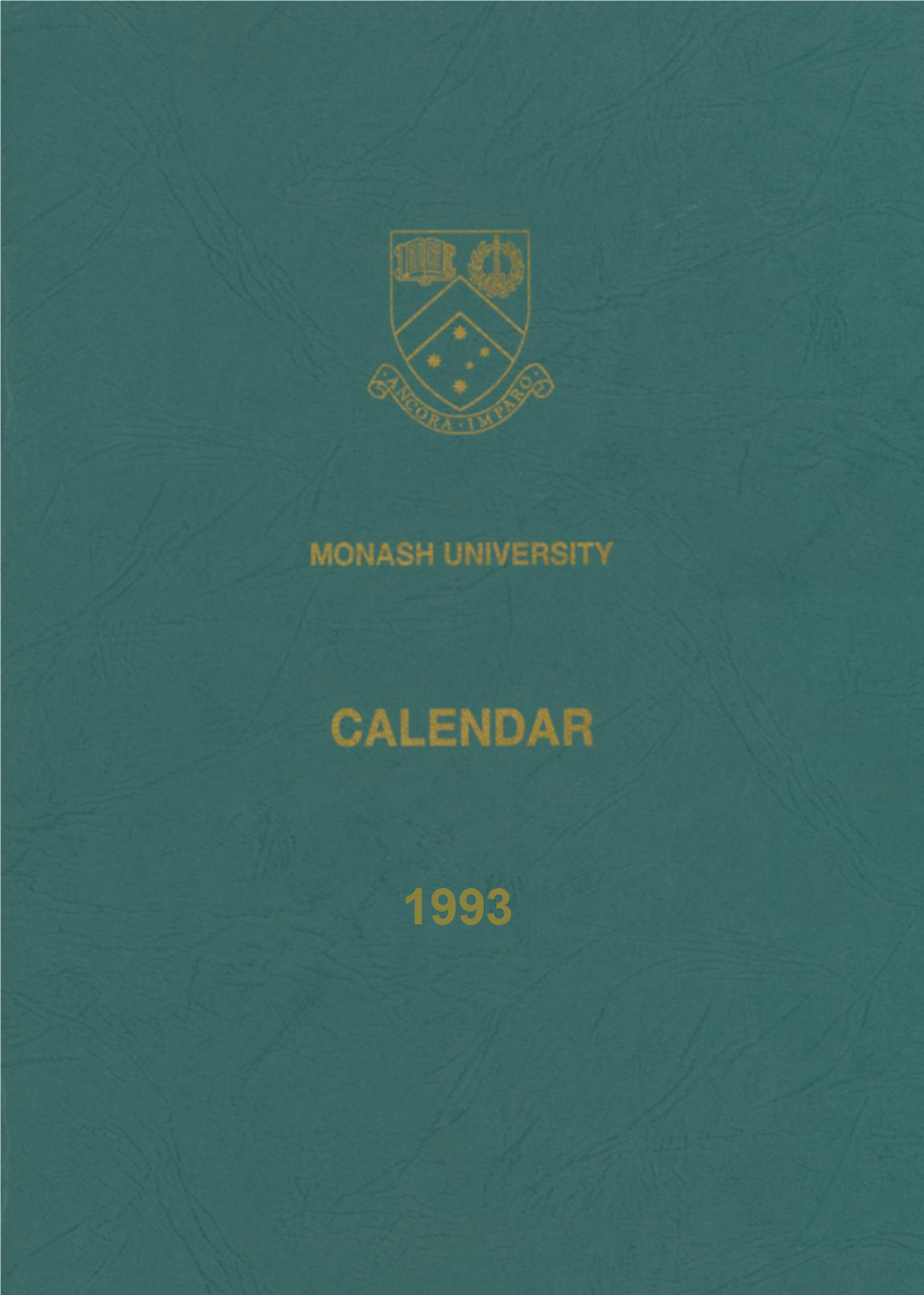 1993 Monash University Calendar Part 1