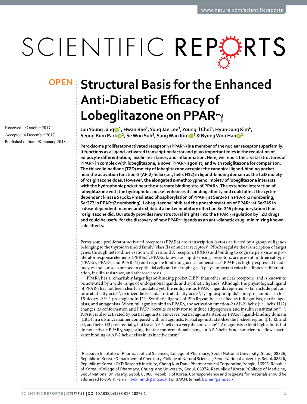 Structural Basis for the Enhanced Anti-Diabetic Efficacy Of