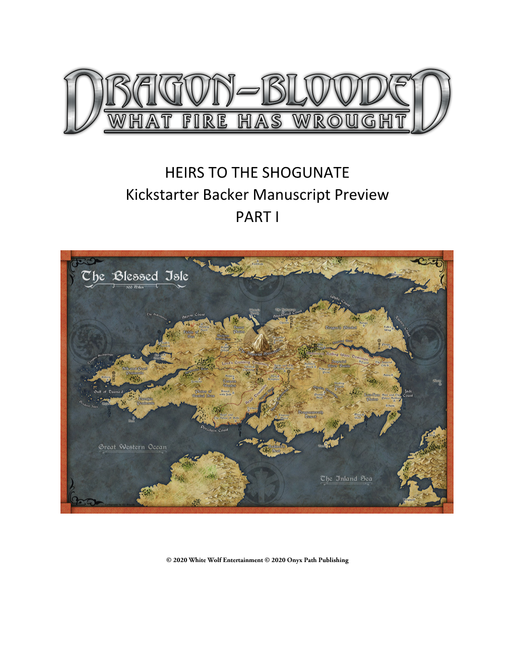 HEIRS to the SHOGUNATE Kickstarter Backer Manuscript Preview PART I