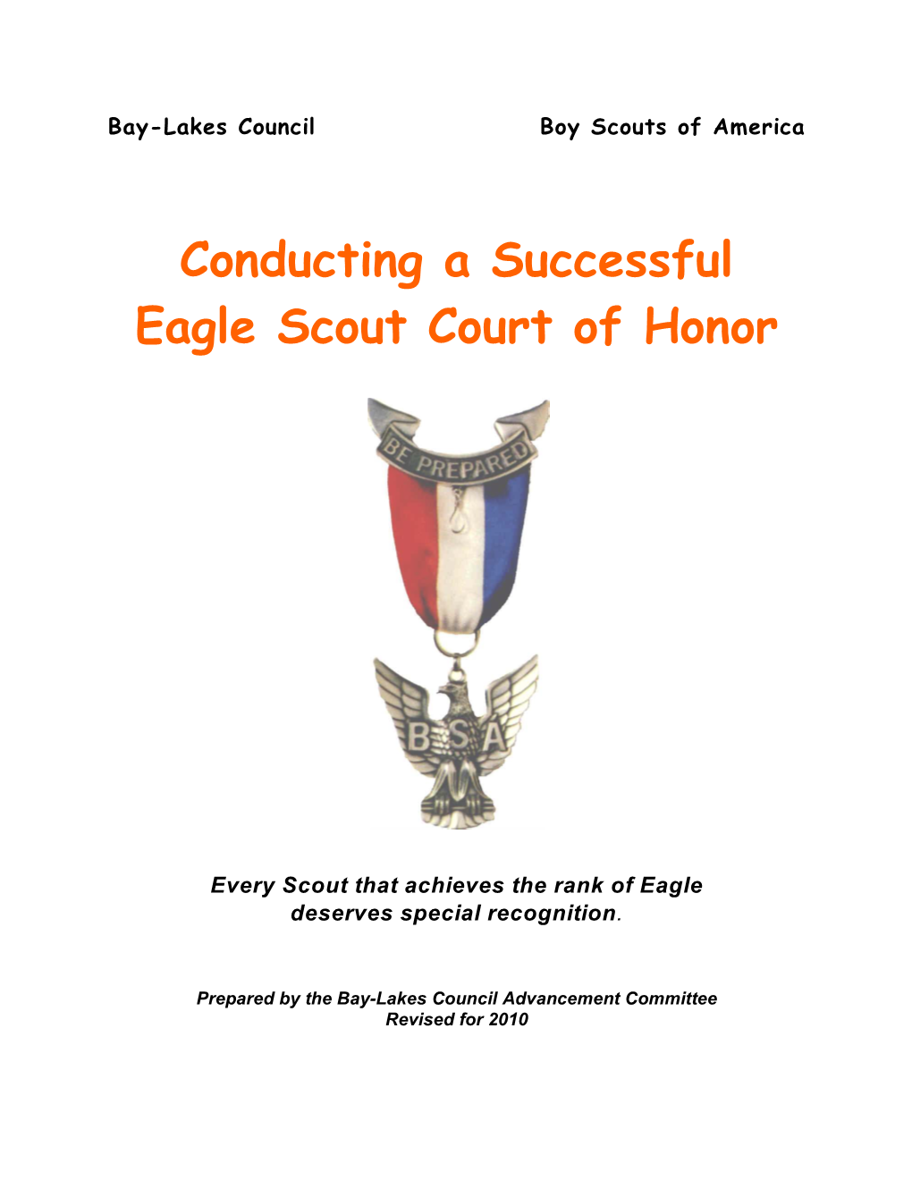 Conducting a Successful Eagle Scout Court of Honor