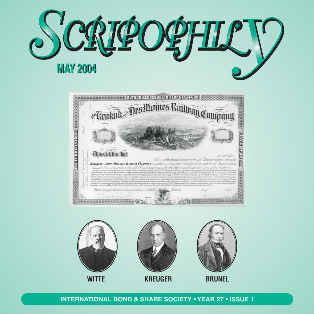 Scripophily Journal 2004-05