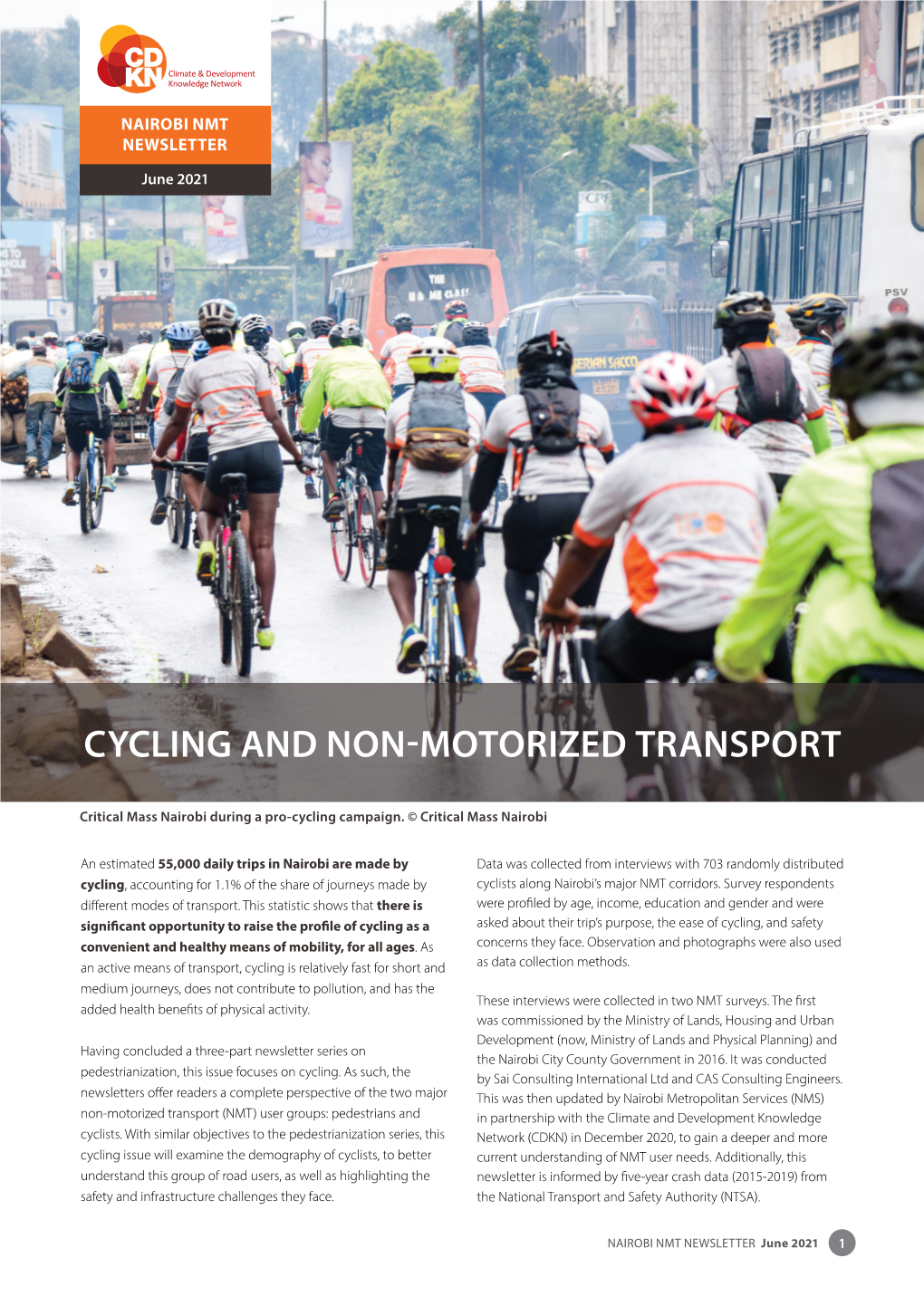 Cycling and Non-Motorized Transport