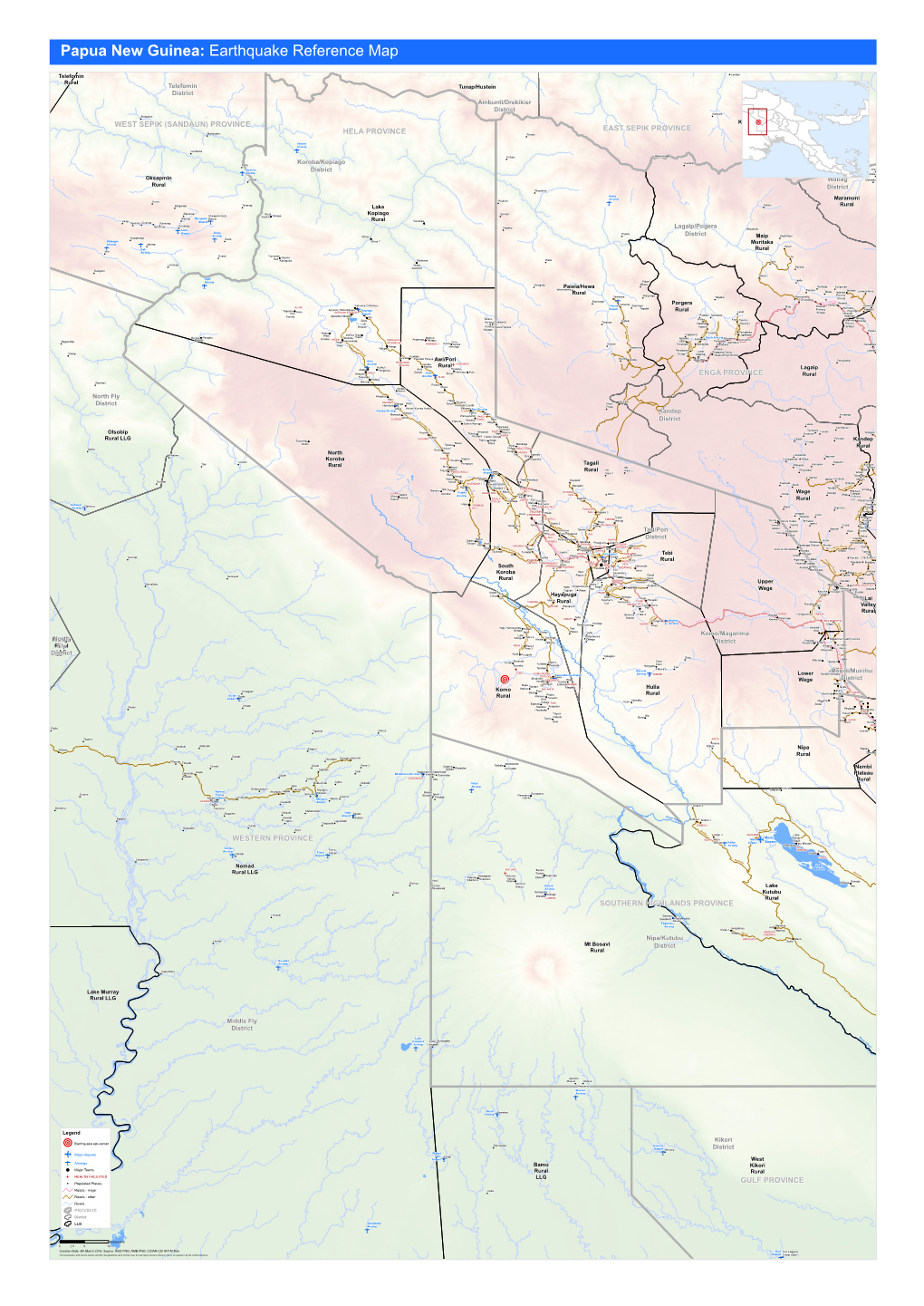 Earthquake Reference Map