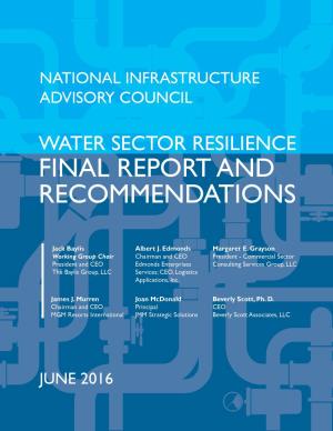NIAC Water Sector Resilience Final Report and Recommendations Ii TABLE of CONTENTS