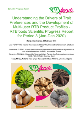 Rtbfoods Scientific Progress Report for Period 3 (Jan-Dec 2020)