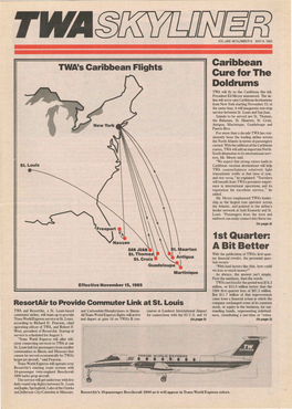TWA's Caribbean Flights Caribbean Cure for The