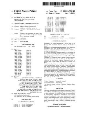 ( 12 ) United States Patent ( 10 ) Patent No .: US 10,835,538 B2 Averback ( 45 ) Date of Patent : Nov