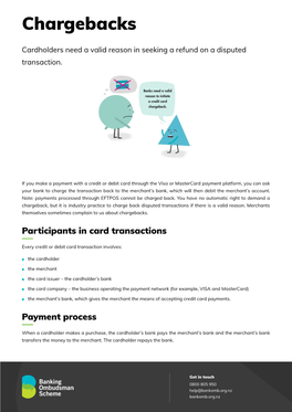 Chargebacks | Banking Ombudsman Scheme