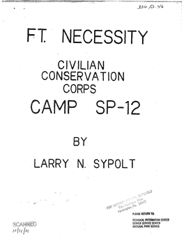 Civilian Conservation Corps at Camp SP-12, Fort Necessity, Farmington, PA