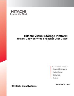 Hitachi Copy-On-Write Snapshot User Guide