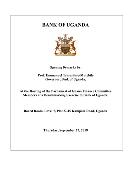 Emmanuel Tumusiime-Mutebile: the Importance of Central Bank