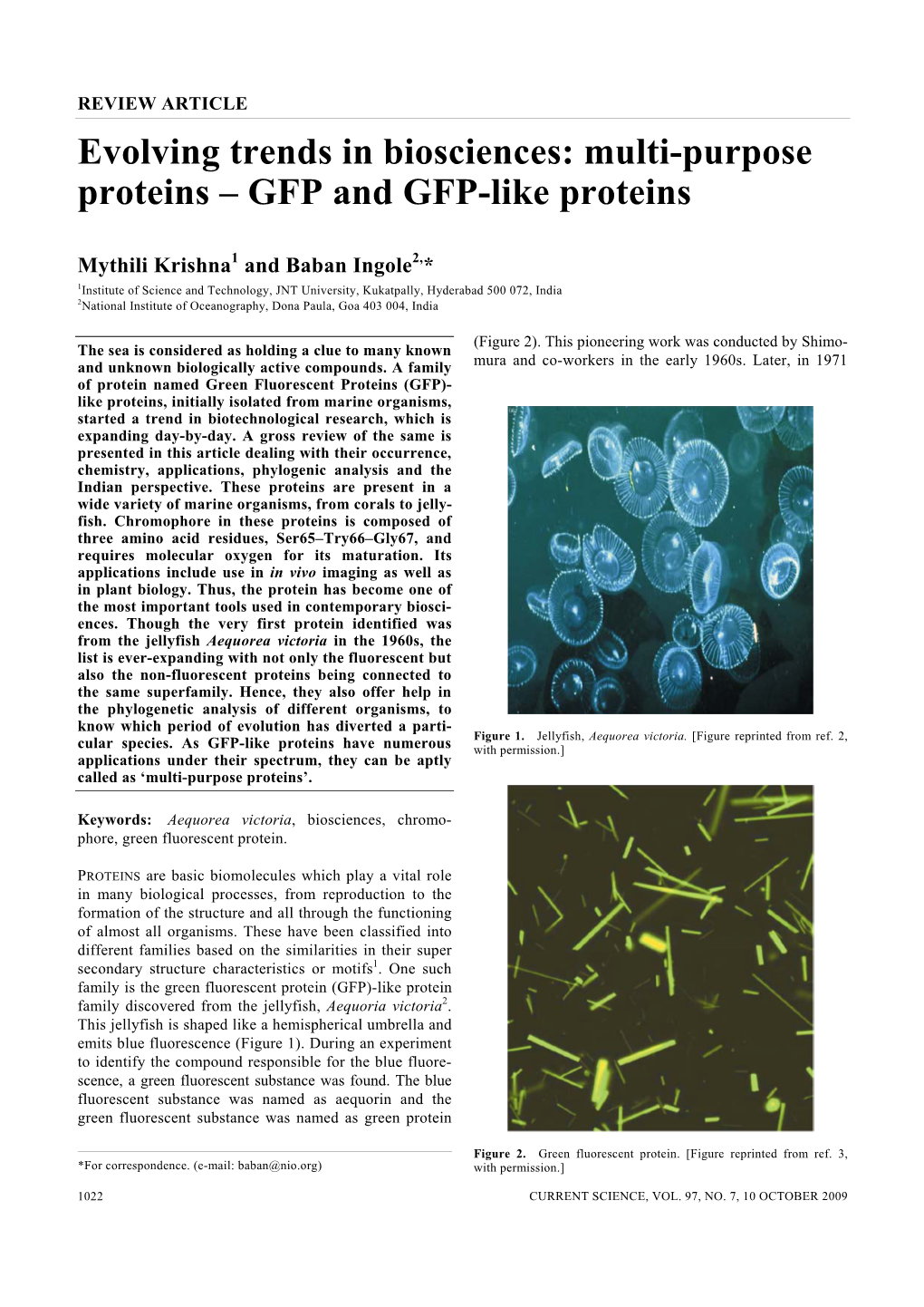 GFP and GFP-Like Proteins