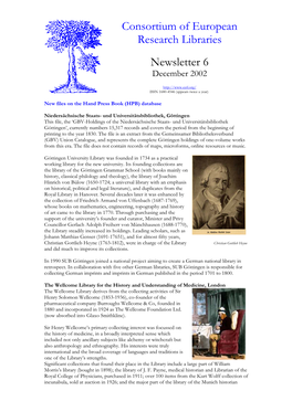 Newsletter 6 December 2002