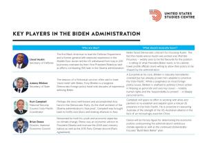 Key Players in the Biden Administration