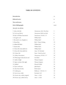 Table of Contents Introduction Vii Editorial Notes Ix Texts and Notes Xi