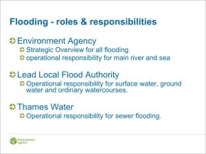 Flooding - Roles & Responsibilities