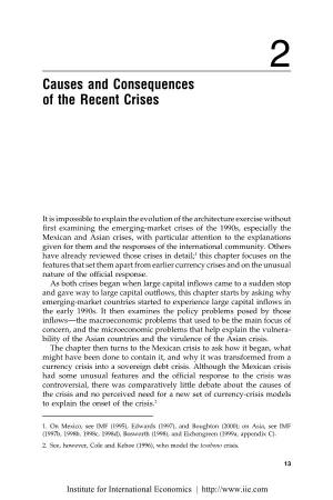 Causes and Consequenses of the Recent Crises