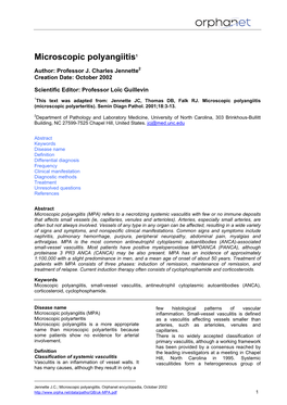 Microscopic Polyangiitis1