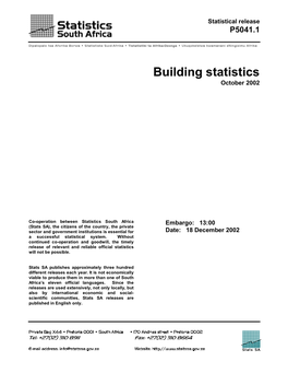Building Statistics October 2002