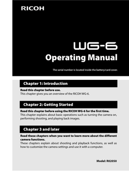 WG-6 Operating Manual