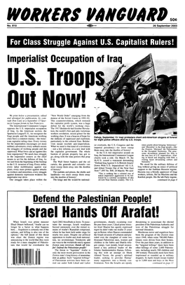 Imperialist Occupation of Iraq Defend the Palestinianpeop-Le!