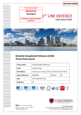 Detailed Unexploded Ordnance (UXO)