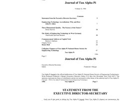 1986 Journal of Tau Alpha Pi