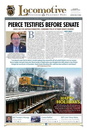 Pierce Testifies Before Senate