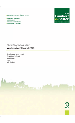 Rural Property Auction Wednesday 29Th April 2015